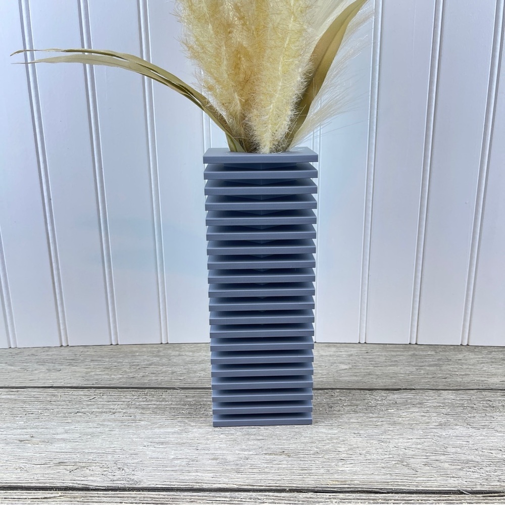 Unique Stacked Vase, The Nado Vase, Flower Vase, Wavy Design, Dried Flowers